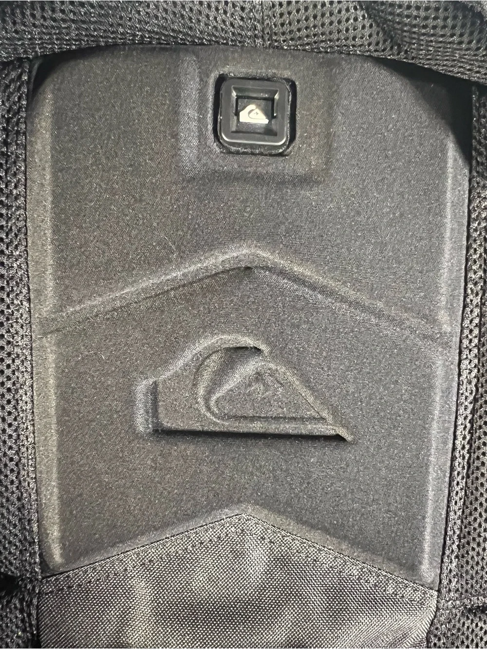 Quiksilver Large Black Backpack with Orange Accents